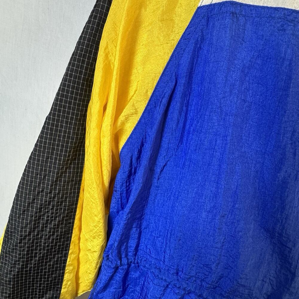 Vtg 80s Active Frontier Womens Petite L Windbreaker Jacket Nylon Colorblock - Picture 8 of 11
